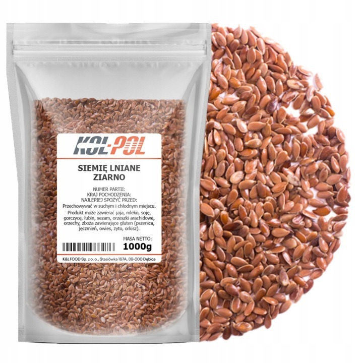 Flaxseed Natural 1kg Flaxseed Grain Flax Seeds Brown Quality Kol Pol
