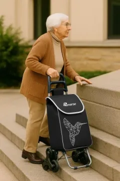 Shopping Trolley Shopping Bag On Wheels Solid Strong Folding Pocket 3K Height 95 Cm