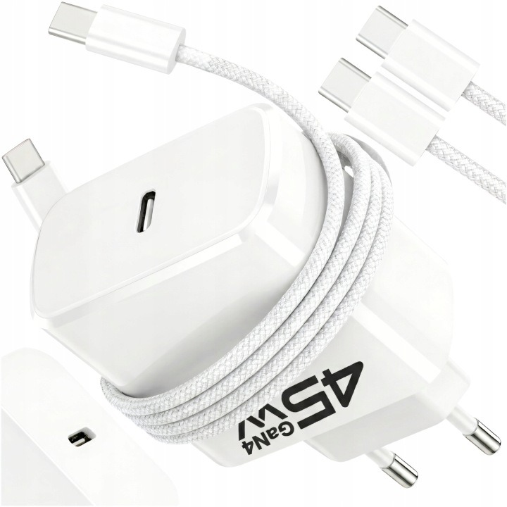 45W Fast Charger Gan Usb C Type C Pd 3 0 Qc 3 0 Cube Cable