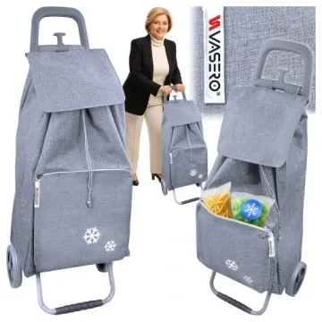 Trolley Shopping Bag On Wheels Shopping Durable Spacious 46L Thermo